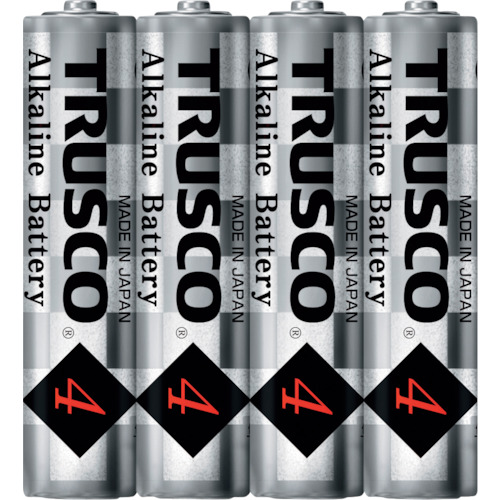【TRUSCO】ＴＲＵＳＣＯ　アルカリ乾電池　単４　（４本入）